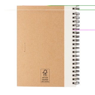 Cuaderno personalizado de espiral kraft con bolígrafo